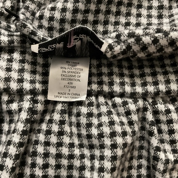 Rare Editions Girls Black and White Small Check Knit Dress Size 5 NWT SO SOFT - Picture 3 of 4